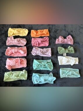 Kids Knit Knot Headbands - Pastel Multi-Color